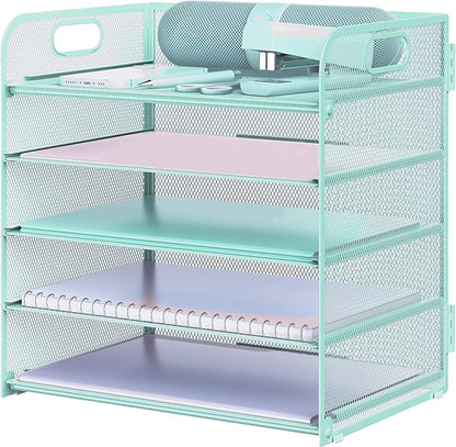 Letter Tray Paper Organizer 5-Tier Desk Organizer File Organizer Paper Holder by Sinboun