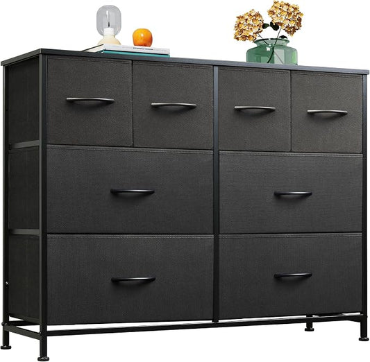 WLIVE Dresser for Bedroom with 8 Drawers, Wide Fabric Dresser for Storage and by WLIVE