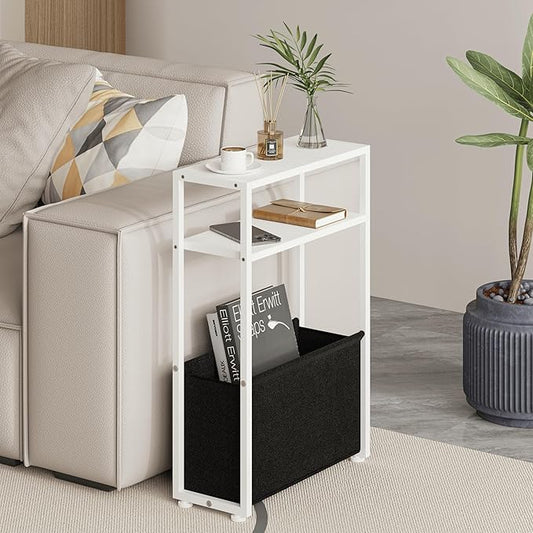 Narrow Side Table, Slim End Tables by Leomonio