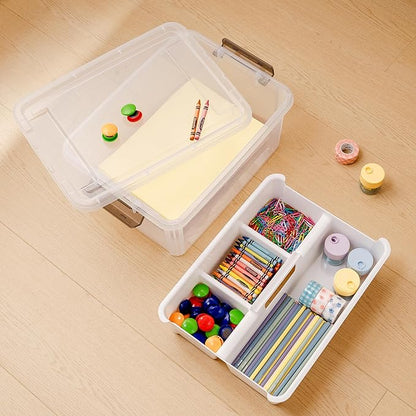 Citylife 17 QT Plastic Storage Bins Clear Storage Box - Image 7