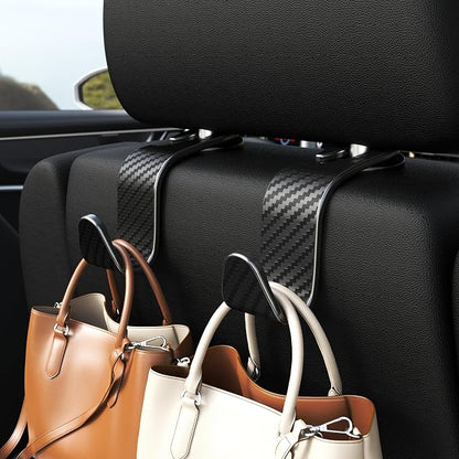 Amooca 4-Pack Car Headrest Hooks Vehicle Storage Organizer - Image 2