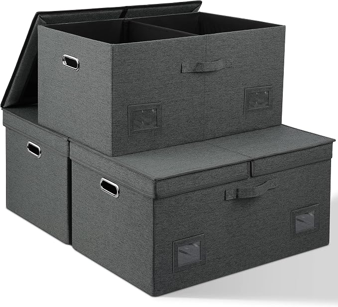75 Quarts Extra Large Decorative Storage Bins by GraciadecoStorage