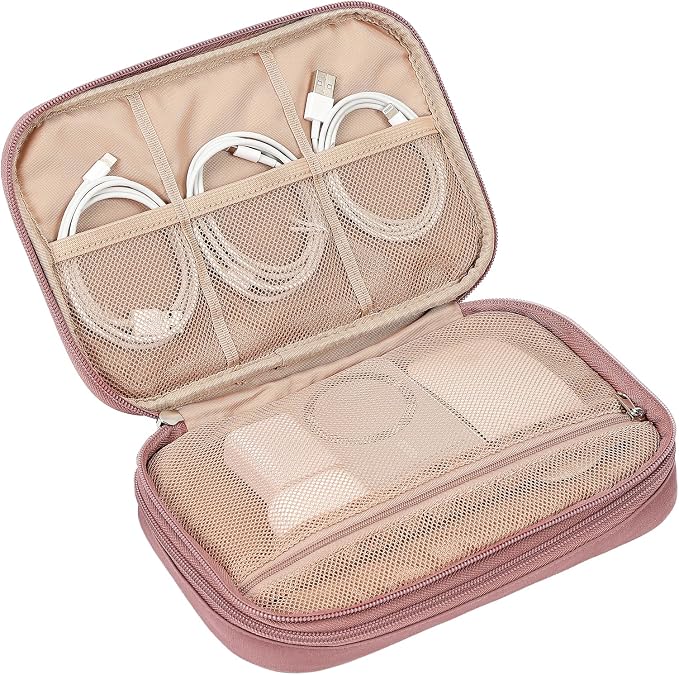 NISHEL Travel Cord Organizer Case, Double Layers Tech Electronic Bag, Essentials - Image 5