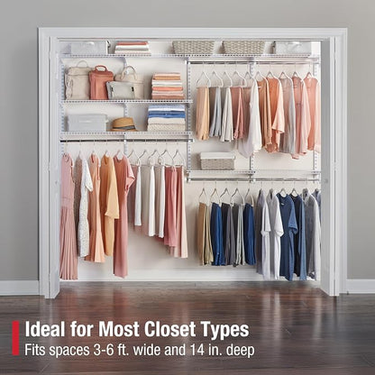 Rubbermaid Configurations Deluxe Custom Closet Kit 4-8Ft. Adjustable Metal Wire - Image 2