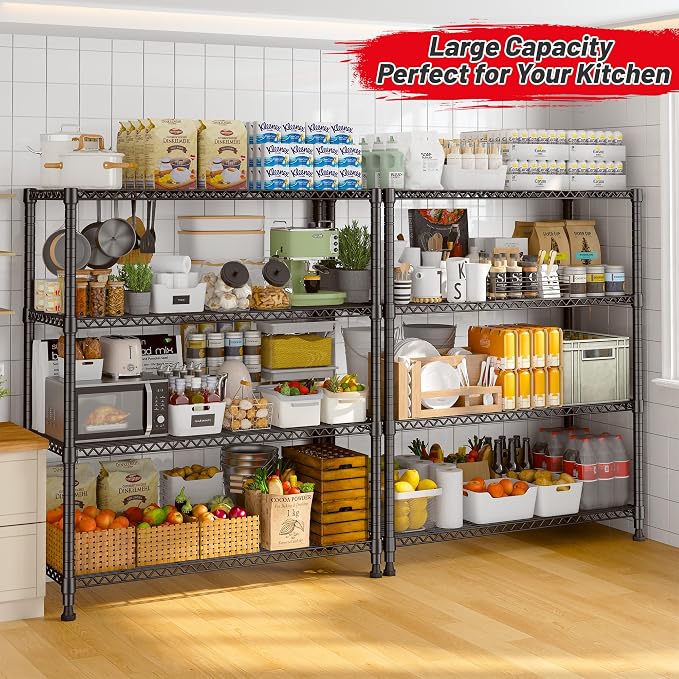 REIBII Wire Shelving Unit Storage Shelves Metal Shelves Heavy Duty Shelving - Image 2