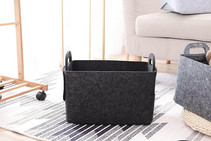 Minoisome Storage Basket Felt Storage Bin Collapsible& Convenient Box Organizer - Image 2