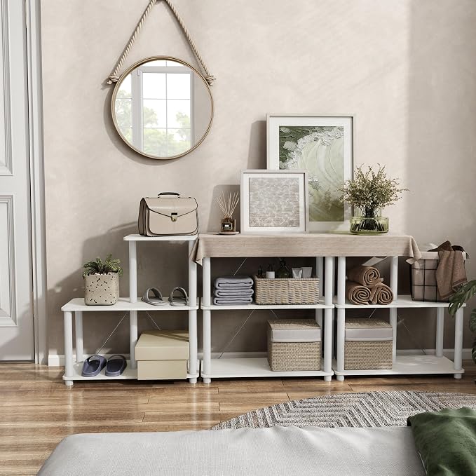 Homes: Inside + Out Apexa Modern 3-Cube Ladder Shelving Units, Collectibles - Image 15