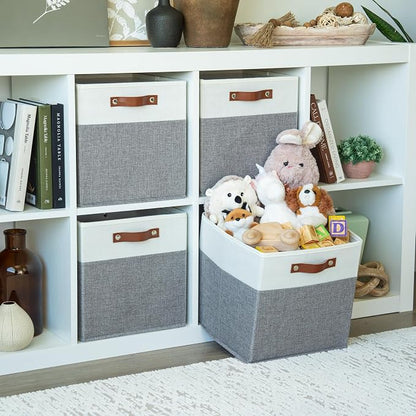 OrganiHaus 12" x 12" x 12" Fabric Cube Storage Bins - Image 3
