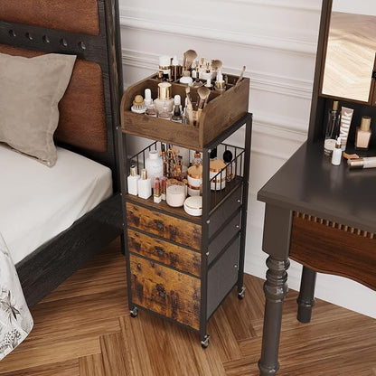 Makeup Organizer Cart with Drawers, Make up Organizers - Image 5