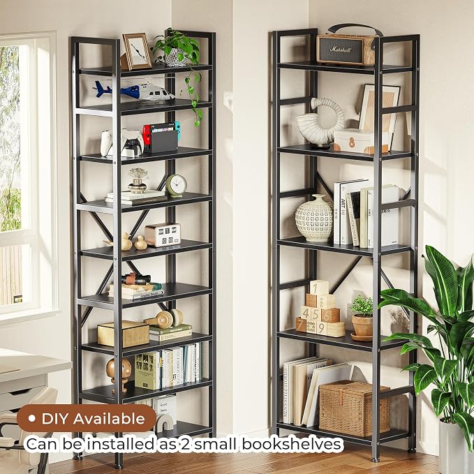 SUPERJARE Triple Bookshelf, Bookcase - Image 4