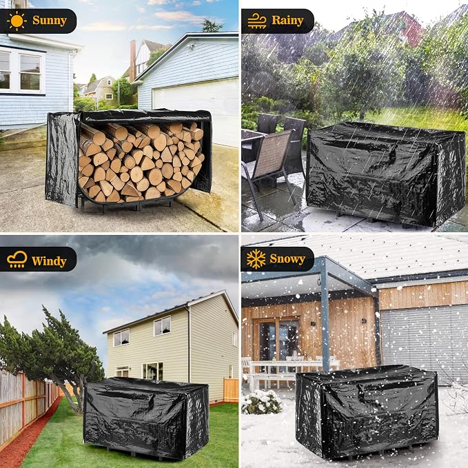 facka 40 Inch Firewood Rack Outdoor - Image 4