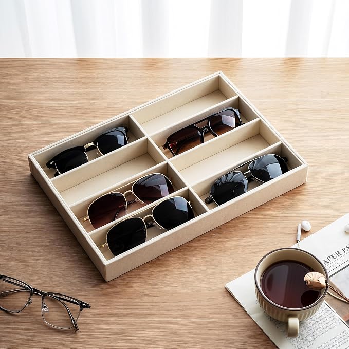 pickpiff Drawer Sunglass Organizer & Display Tray: 1 Pcs 8 Grids Velvet - Image 6