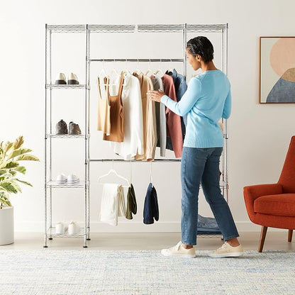 Amazon Basics Expandable Adjustable Metal Closet Organizer - Image 2
