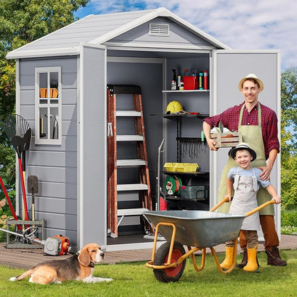 DWVO 6X4FT Resin Storage Shed - Image 3