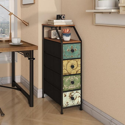Tohomeor Narrow Dresser Tall Skinny Storage Tower Vertical Slim Chest of Drawers - Image 6