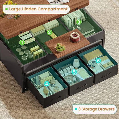 Itaar Lift Top Coffee Table Set, Center Table - Image 4