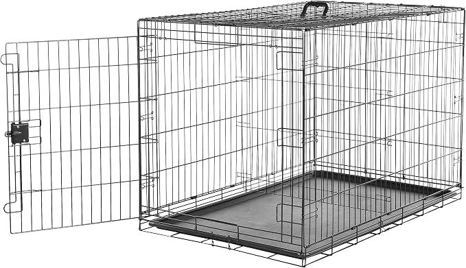Amazon Basics Durable, Foldable Metal Wire Dog Crate by AmazonBasics