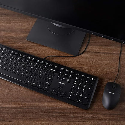 Amazon Basics Wired Keyboard and Mouse Bundle, Full-Sized, QWERTY Layout - Image 5