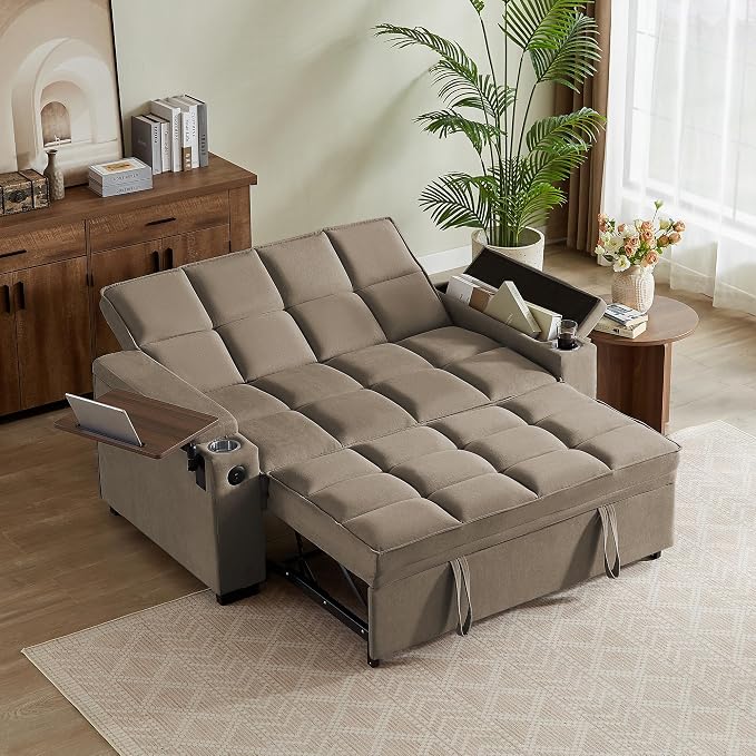hansones 65" 3-in-1 Sofa Bed, Pull Out Sleeper Sofa by hansones