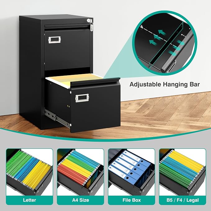 SISESOL 2 Drawer File Cabinet - Image 5