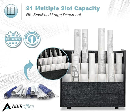 AdirOffice Adir Blue Print Storage Organizer - Image 3