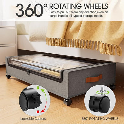 Yecaye 4 Pack Under Bed Storage - Image 4