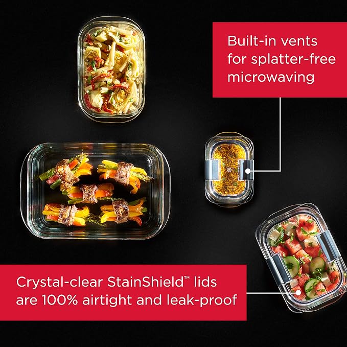 Rubbermaid Brilliance Glass Storage 4.7-Cup Food Containers - Image 2
