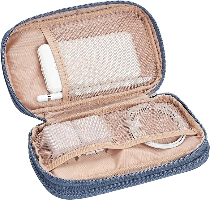 NISHEL Travel Cord Organizer Case, Double Layers Tech Electronic Bag, Essentials - Image 4
