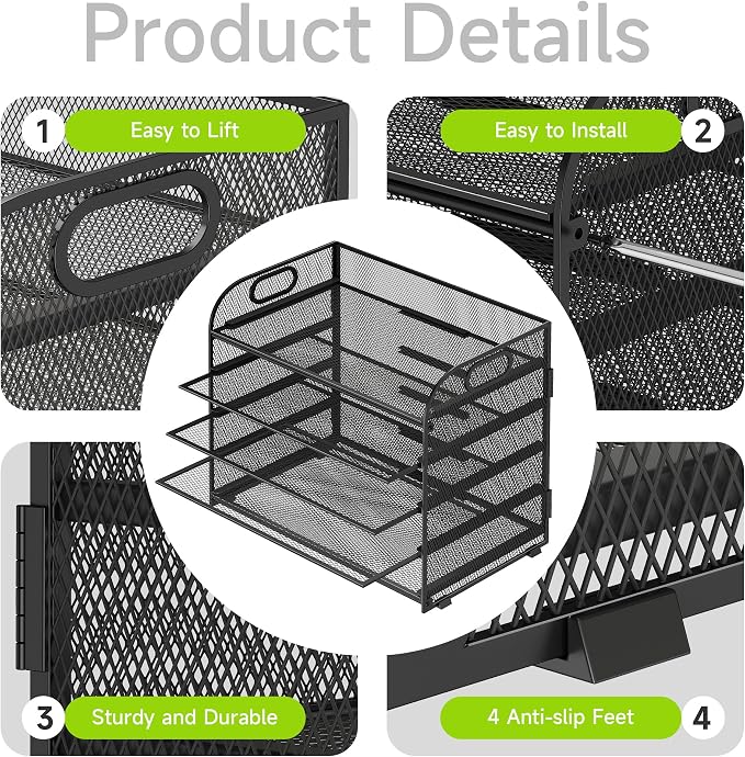 Cawukege 2 Pack 5 Tier Paper Organizer, Letter Tray - Image 4
