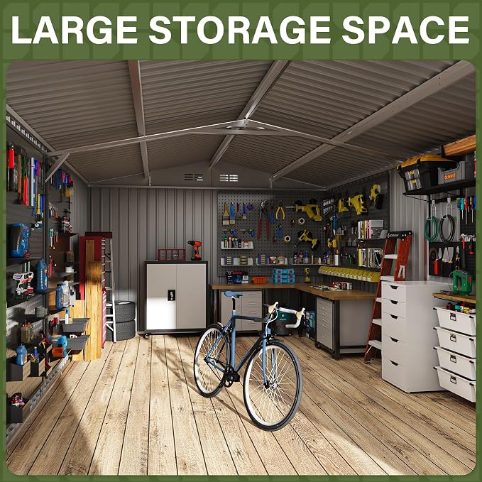 Polar Aurora 10x16 Outdoor Storage Shed, Garden Shed - Image 6