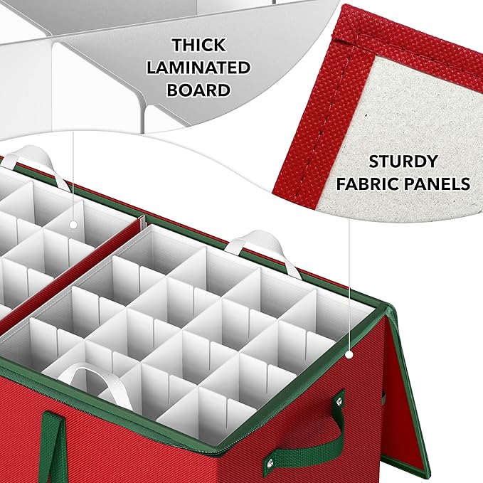 Simple Houseware 128 Christmas Ornament Storage Box - Image 6