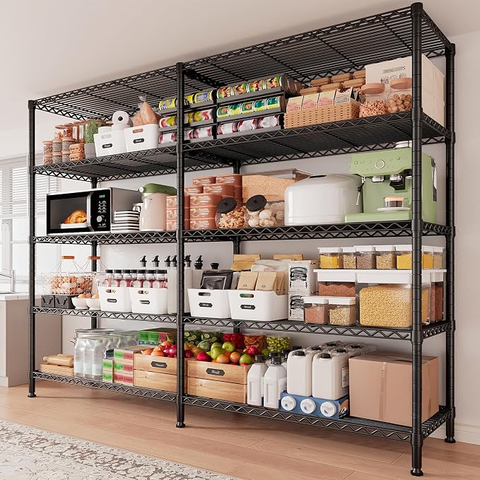 72.4''H Storage Shelves Metal Shelving Unit Load 1500LBS, 5 Tier Wire Shelving - Image 2