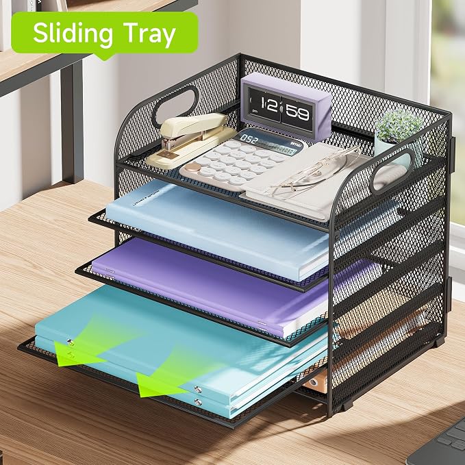 Cawukege 2 Pack 5 Tier Paper Organizer, Letter Tray - Image 3