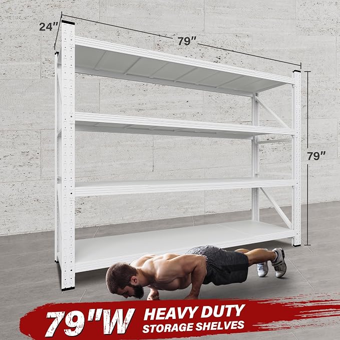 6000LBS Heavy Duty Garage Shelving Units, Large Storage Rack, Steel Shelf - Image 2