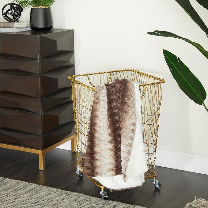 Deco 79 Metal Square Storage Cart - Image 5