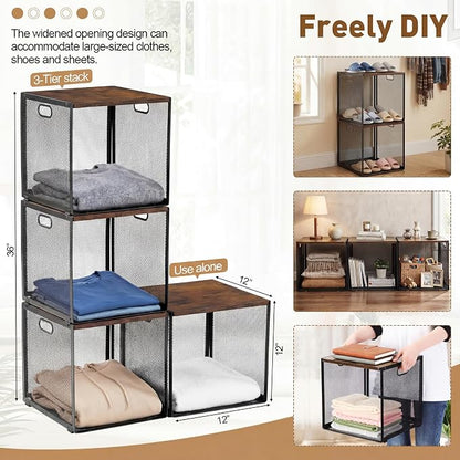 AceOrbit 3 Pcs Widened Stackable Closet Organizers and Storage - Image 3