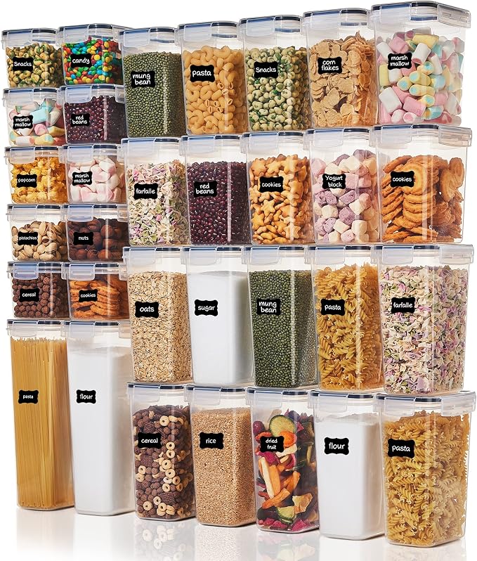 Vtopmart 32pcs Airtight Food Storage Containers Set, BPA Free Plastic Kitchen by Vtopmart