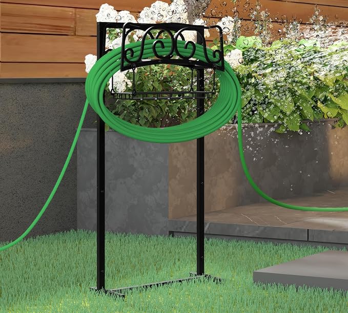 Kingson Water Hose Holder Freestanding, Garden Hose Holder Holds 150-Feet Hose - Image 2