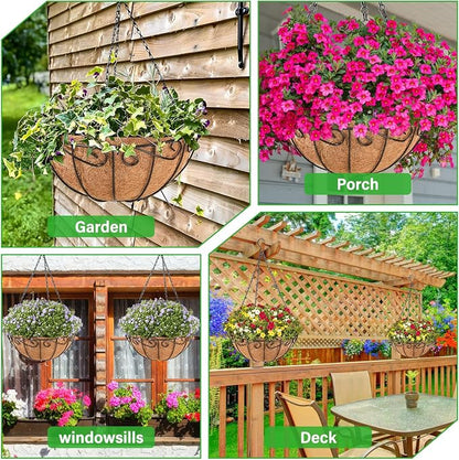 2 Pack 12 Inch Metal Hanging Baskets - Image 7