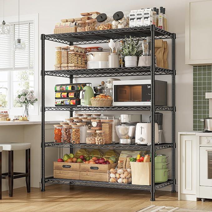 REIBII Storage Shelves 71" H Tall Wire Shelving Unit Sturdy Metal Shelves - Image 2