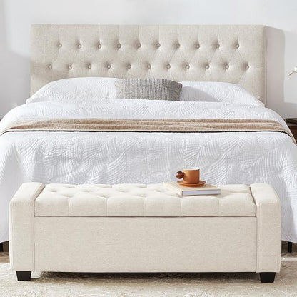 Huatean Home 48" Ottoman with Storage, Storage Ottoman Bench with Safety Hinge - Image 7