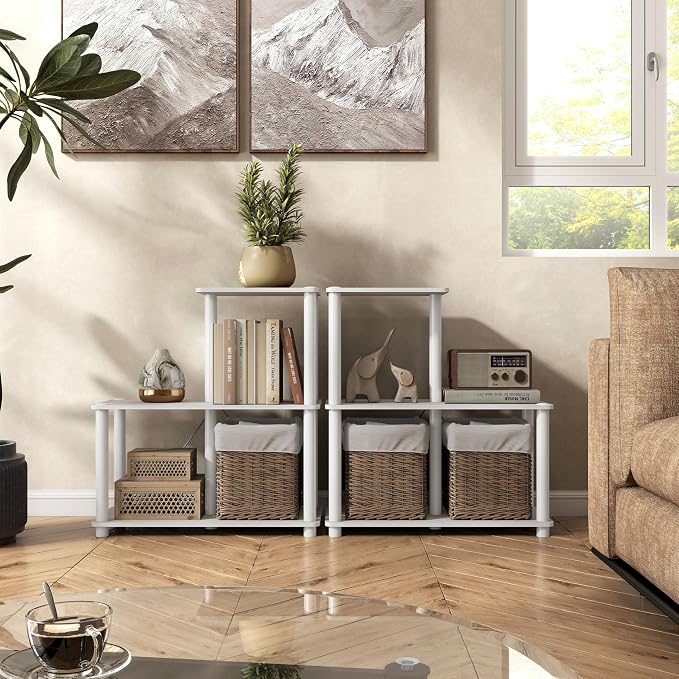 Homes: Inside + Out Apexa Modern 3-Cube Ladder Shelving Units, Collectibles - Image 2