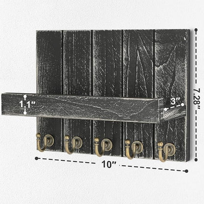 Rebee Vision Pine Wood Key Holder Wall Mount - Image 2