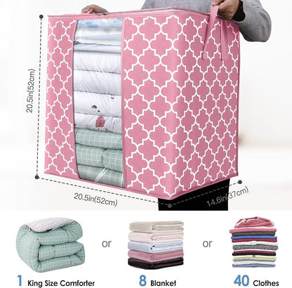 WISELIFE Storage Bags 6 Pack/100L Large Blanket Clothes Organization and - Image 2