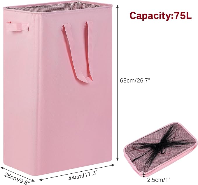 efluky Slim Laundry Basket, Narrow Laundry Hamper - Image 2