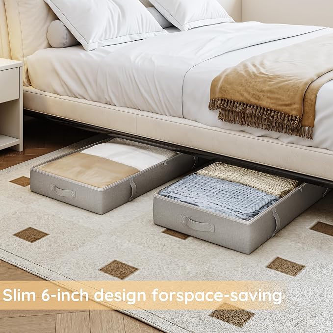 Vailando Storage Containers, 6 Inches Tall 60L Underbed Storage Bins - Image 2