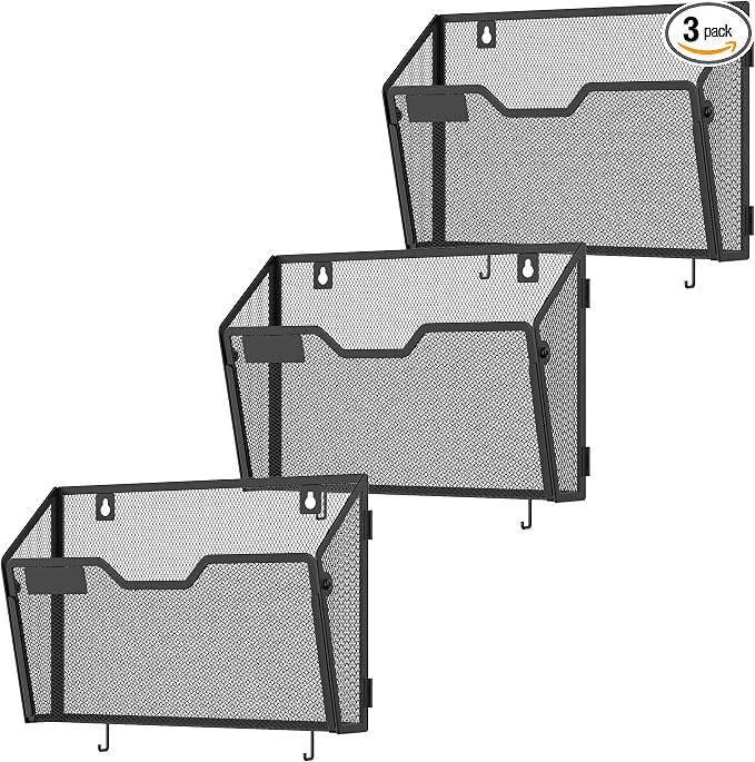 Docnest 3 Pack Mesh Wall File Holders by DocNest