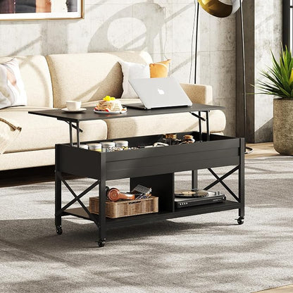 WLIVE Coffee Table, 41.3" Lift Top Coffee Table - Image 2