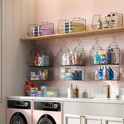 X-cosrack 5 Tier Closet Hanging Organizer, Clothes Hanging Shelves - Image 5