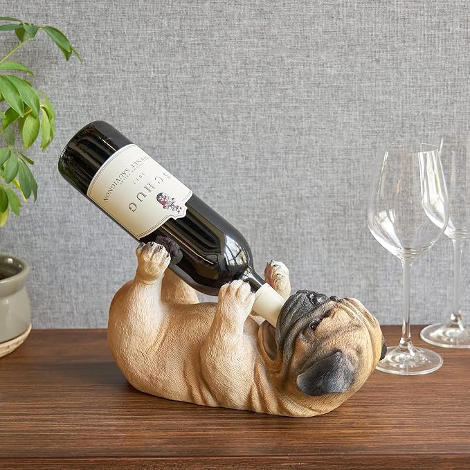 True Pug Polyresin Wine Bottle Holder - Image 5